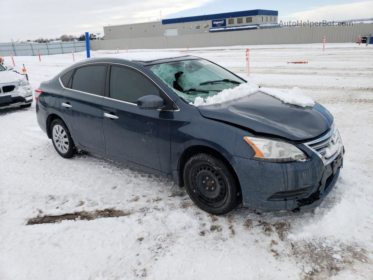 2014 Nissan Sentra S Blue vin: 3N1AB7AP7EY252461