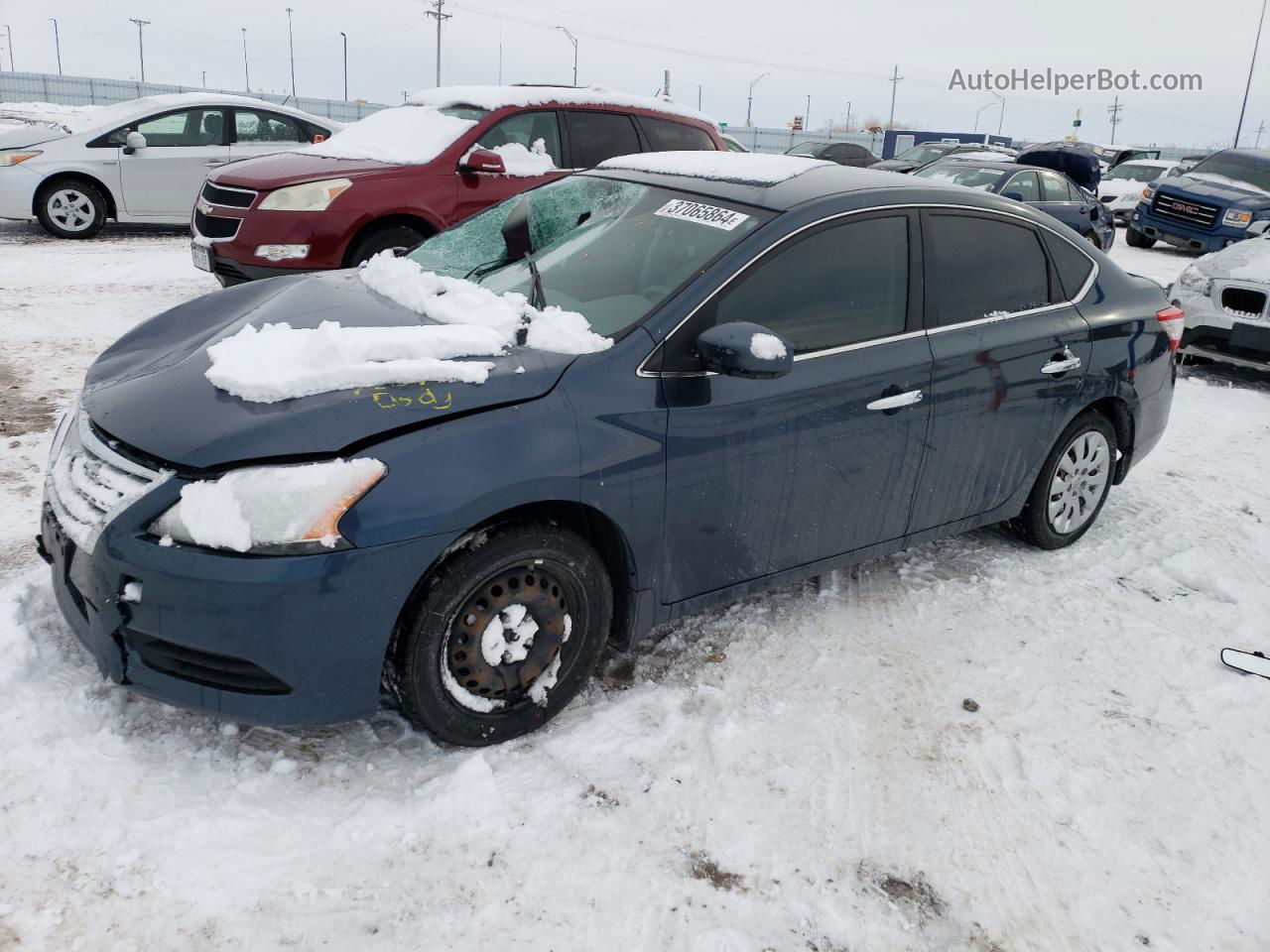 2014 Nissan Sentra S Blue vin: 3N1AB7AP7EY252461