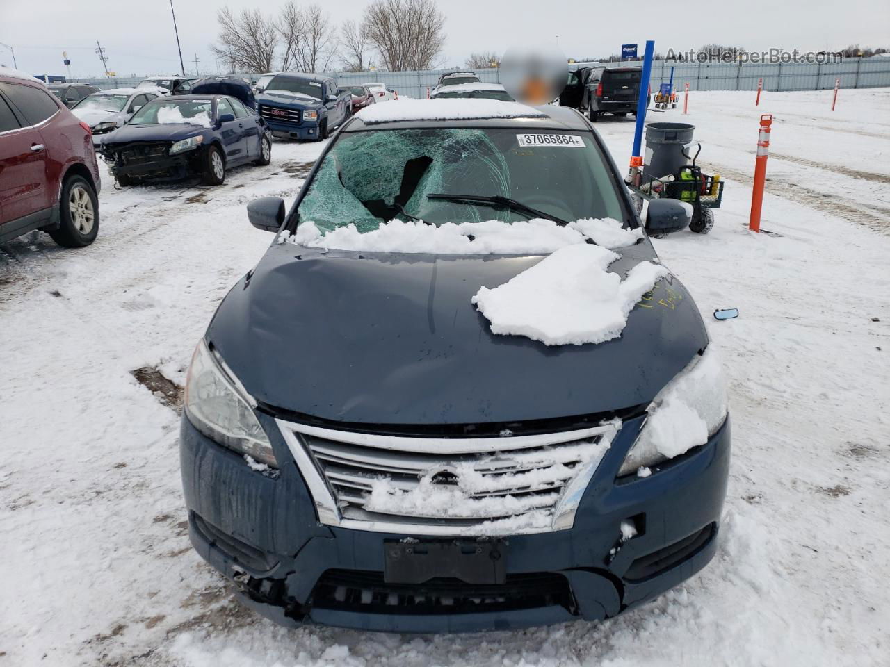 2014 Nissan Sentra S Blue vin: 3N1AB7AP7EY252461