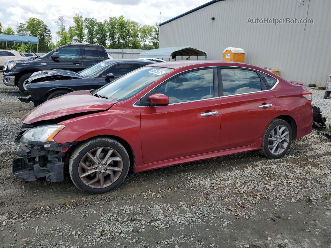 2014 Nissan Sentra S Red vin: 3N1AB7AP7EY254095