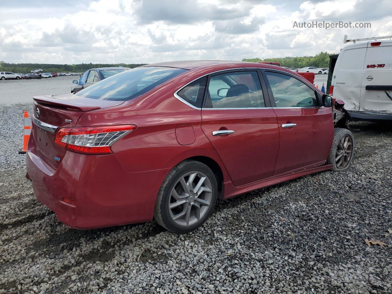 2014 Nissan Sentra S Red vin: 3N1AB7AP7EY254095