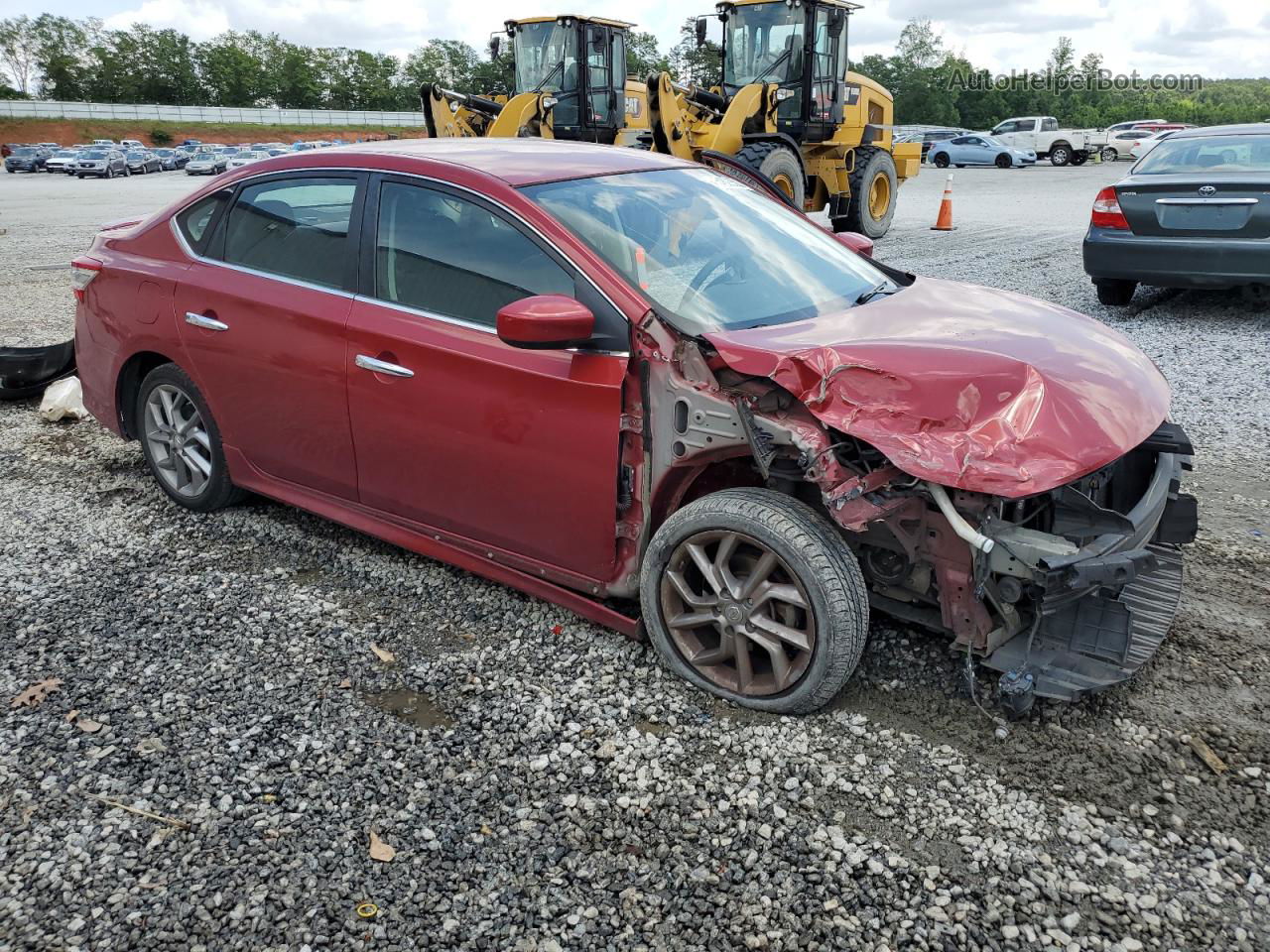 2014 Nissan Sentra S Red vin: 3N1AB7AP7EY254095