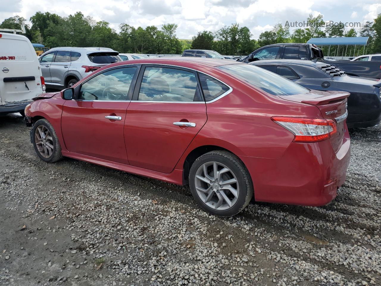 2014 Nissan Sentra S Red vin: 3N1AB7AP7EY254095