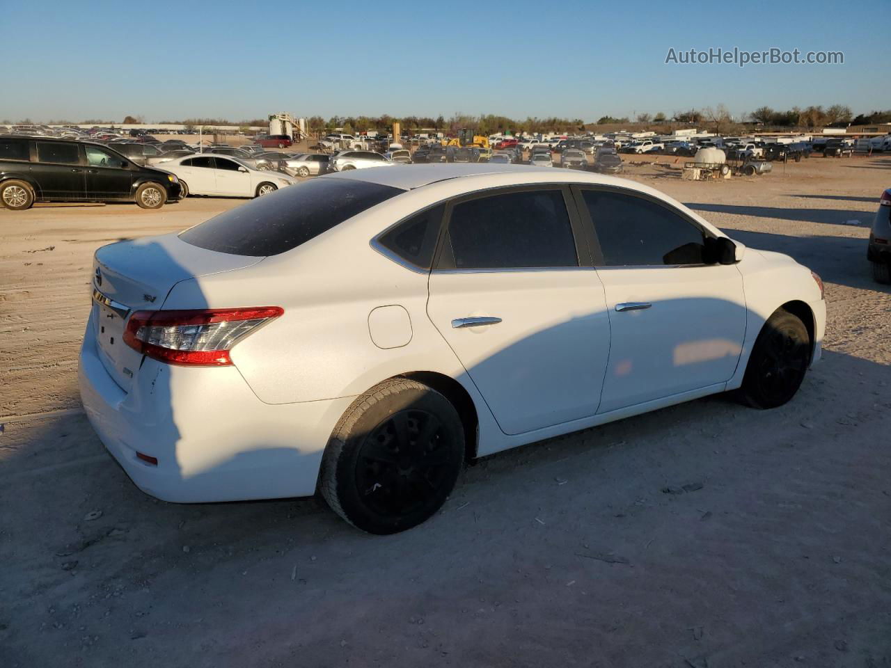 2014 Nissan Sentra S White vin: 3N1AB7AP7EY255926