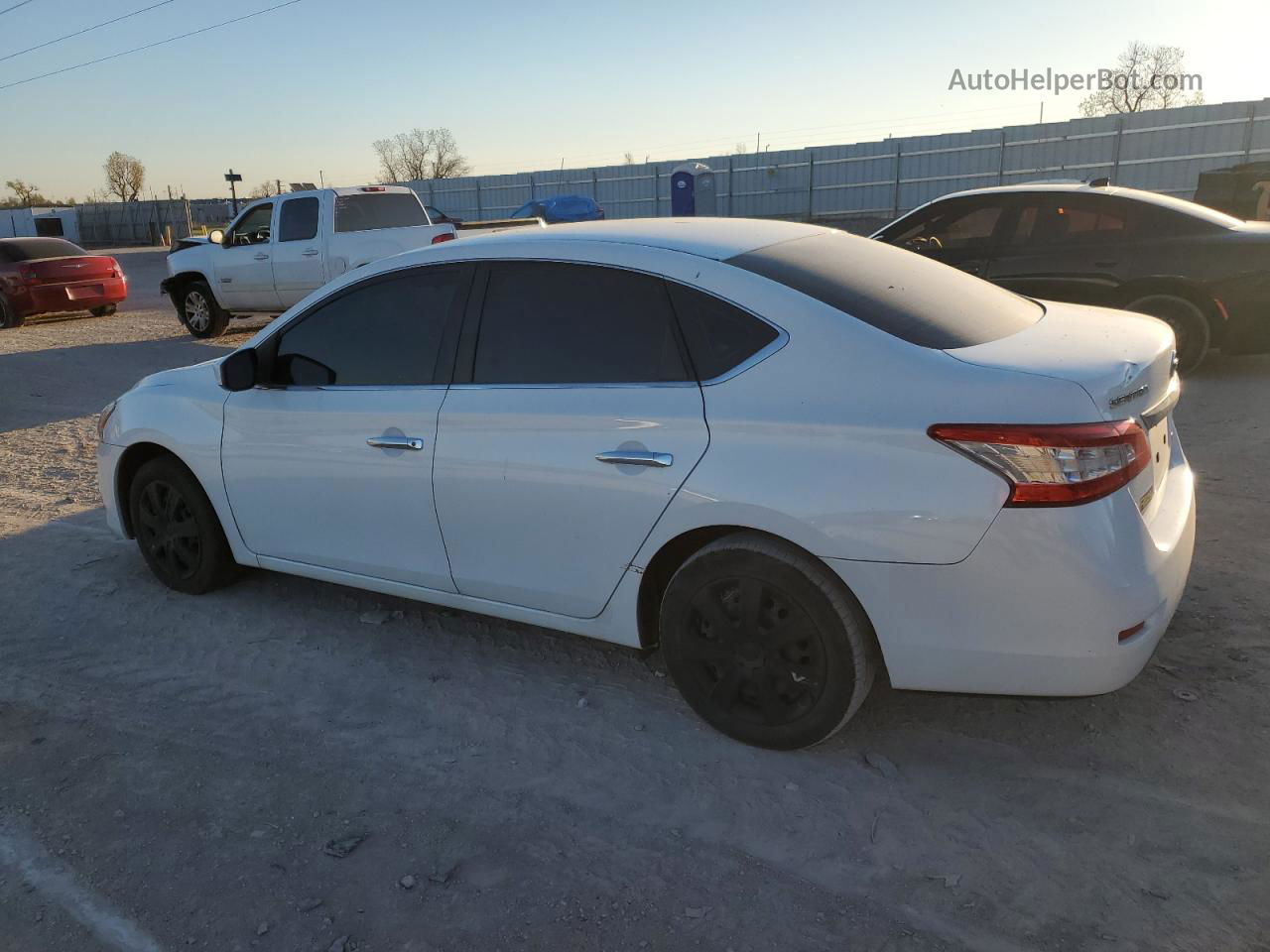 2014 Nissan Sentra S White vin: 3N1AB7AP7EY255926