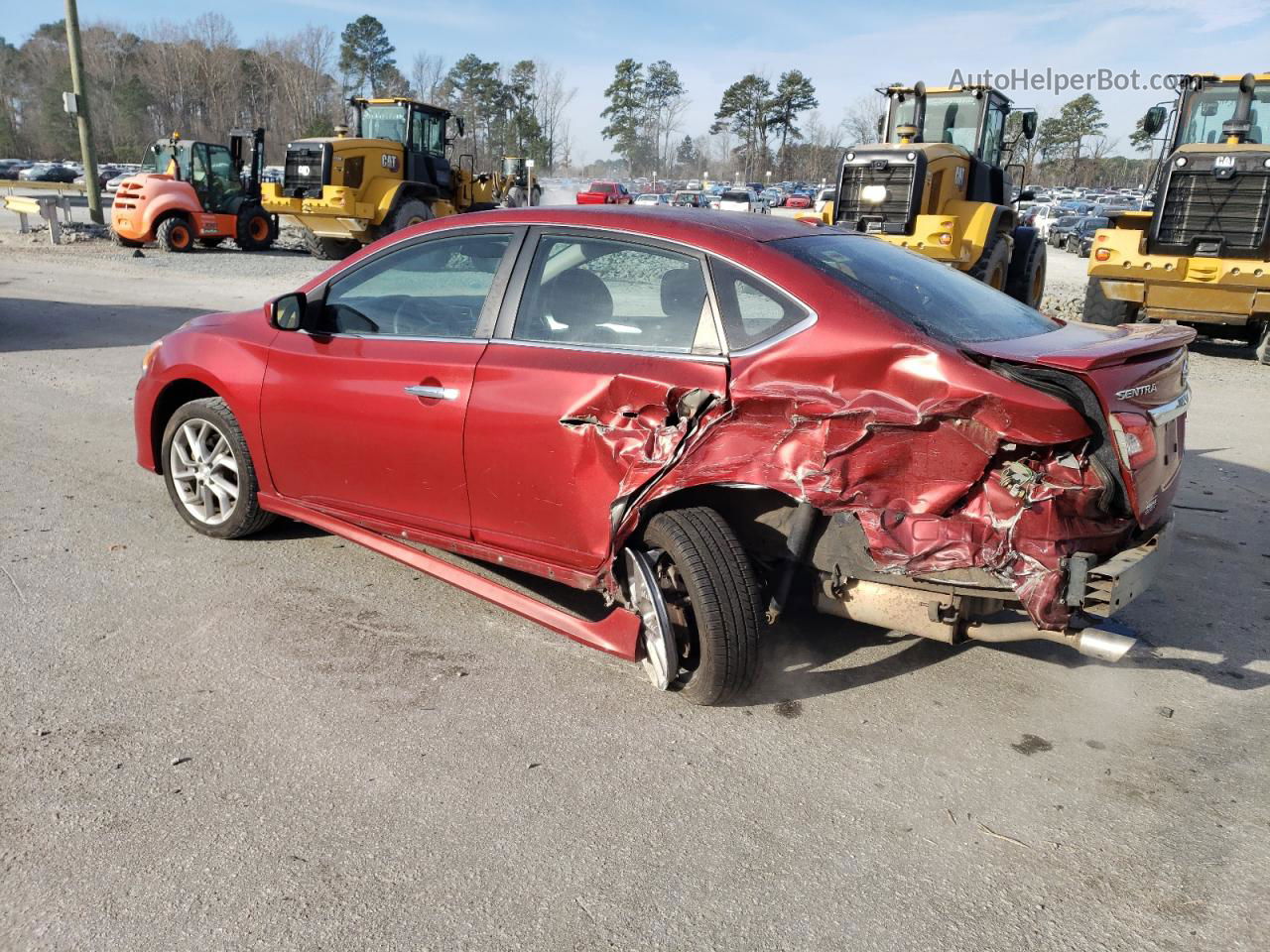 2014 Nissan Sentra S Red vin: 3N1AB7AP7EY258535