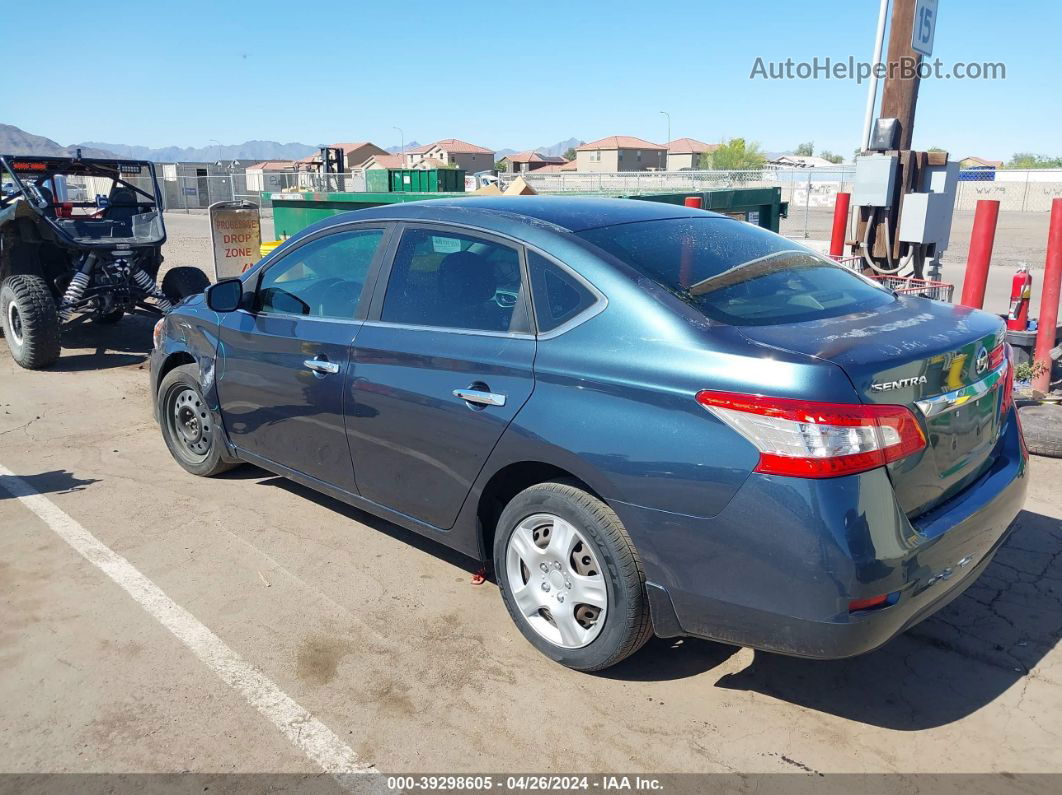 2014 Nissan Sentra S Blue vin: 3N1AB7AP7EY282222