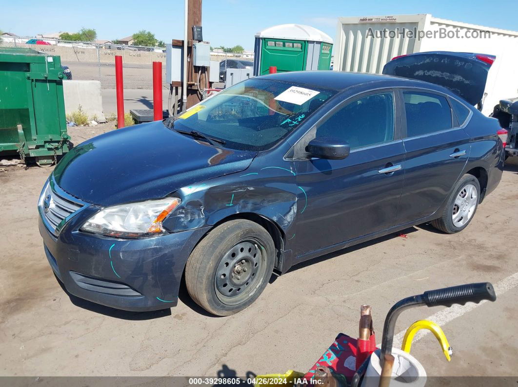 2014 Nissan Sentra S Blue vin: 3N1AB7AP7EY282222