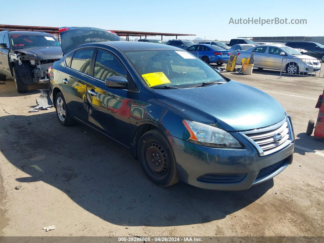 2014 Nissan Sentra S Blue vin: 3N1AB7AP7EY282222