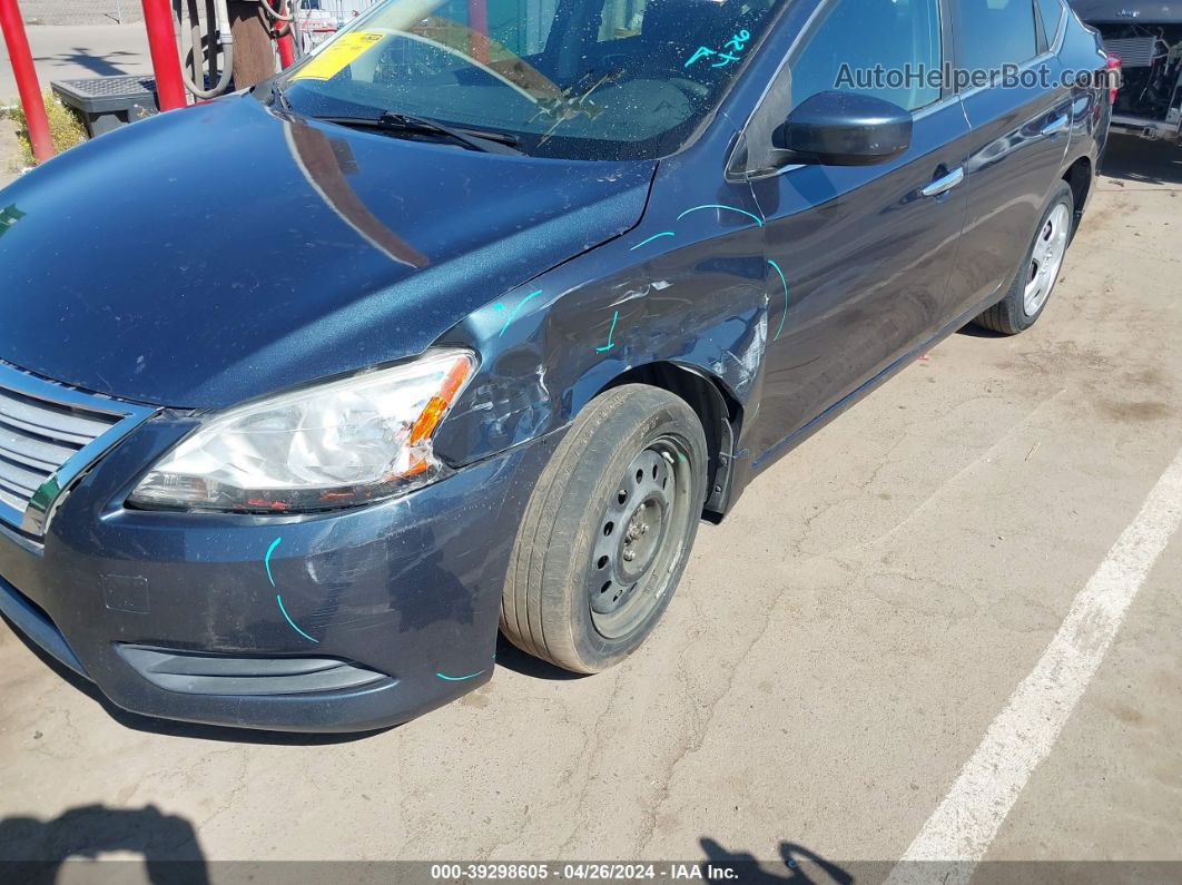 2014 Nissan Sentra S Blue vin: 3N1AB7AP7EY282222