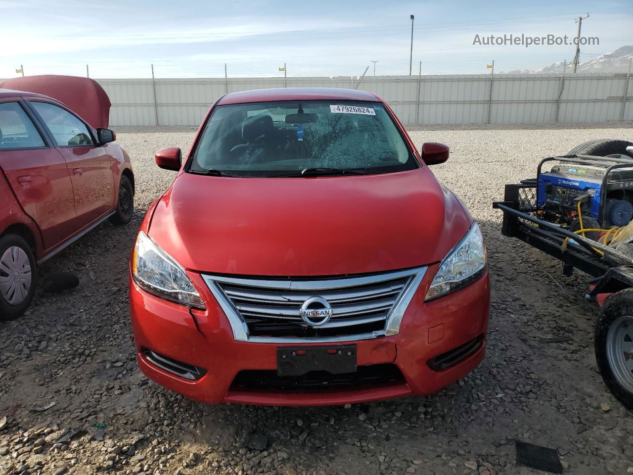 2014 Nissan Sentra S Красный vin: 3N1AB7AP7EY299067