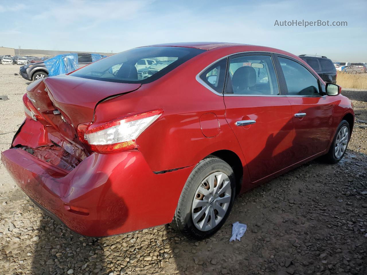 2014 Nissan Sentra S Красный vin: 3N1AB7AP7EY299067