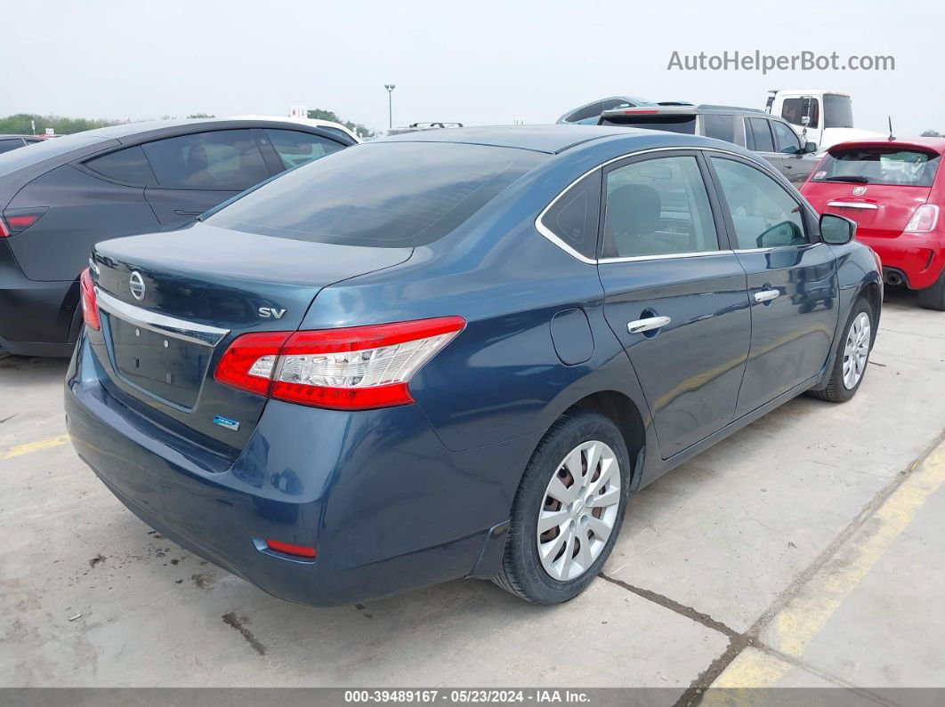 2014 Nissan Sentra Sv Синий vin: 3N1AB7AP7EY301223