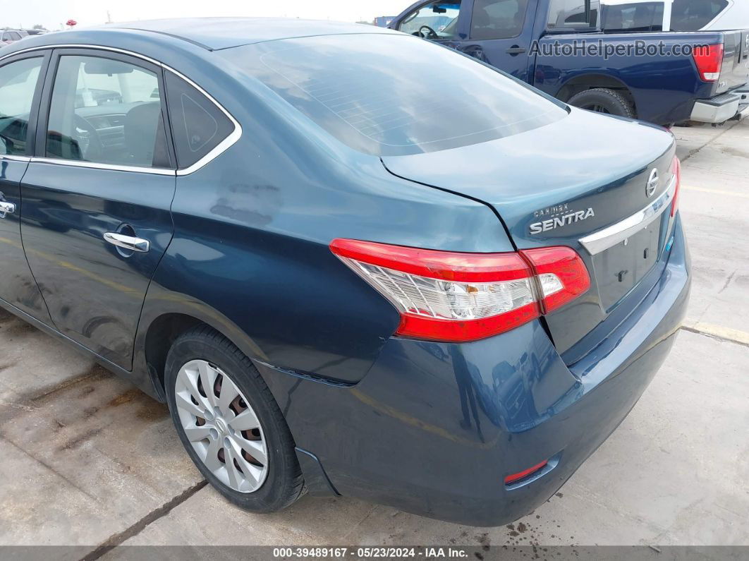 2014 Nissan Sentra Sv Синий vin: 3N1AB7AP7EY301223