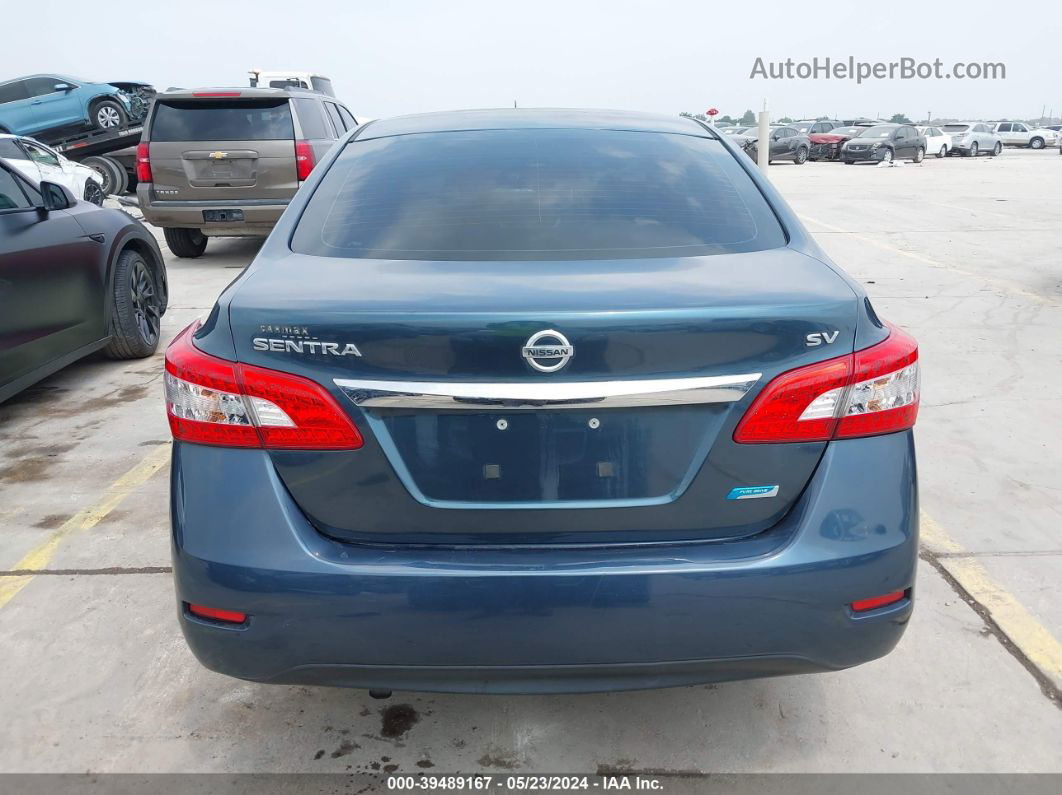 2014 Nissan Sentra Sv Синий vin: 3N1AB7AP7EY301223