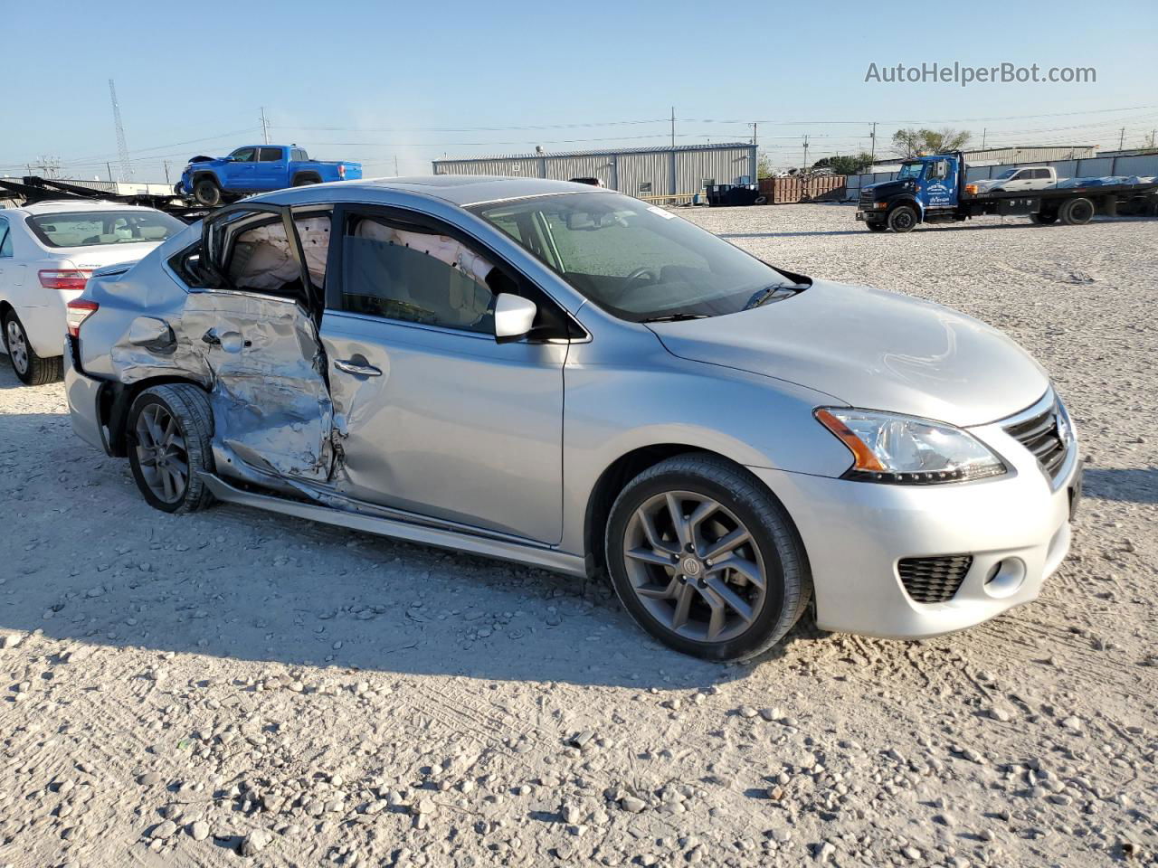 2014 Nissan Sentra S Silver vin: 3N1AB7AP7EY316157