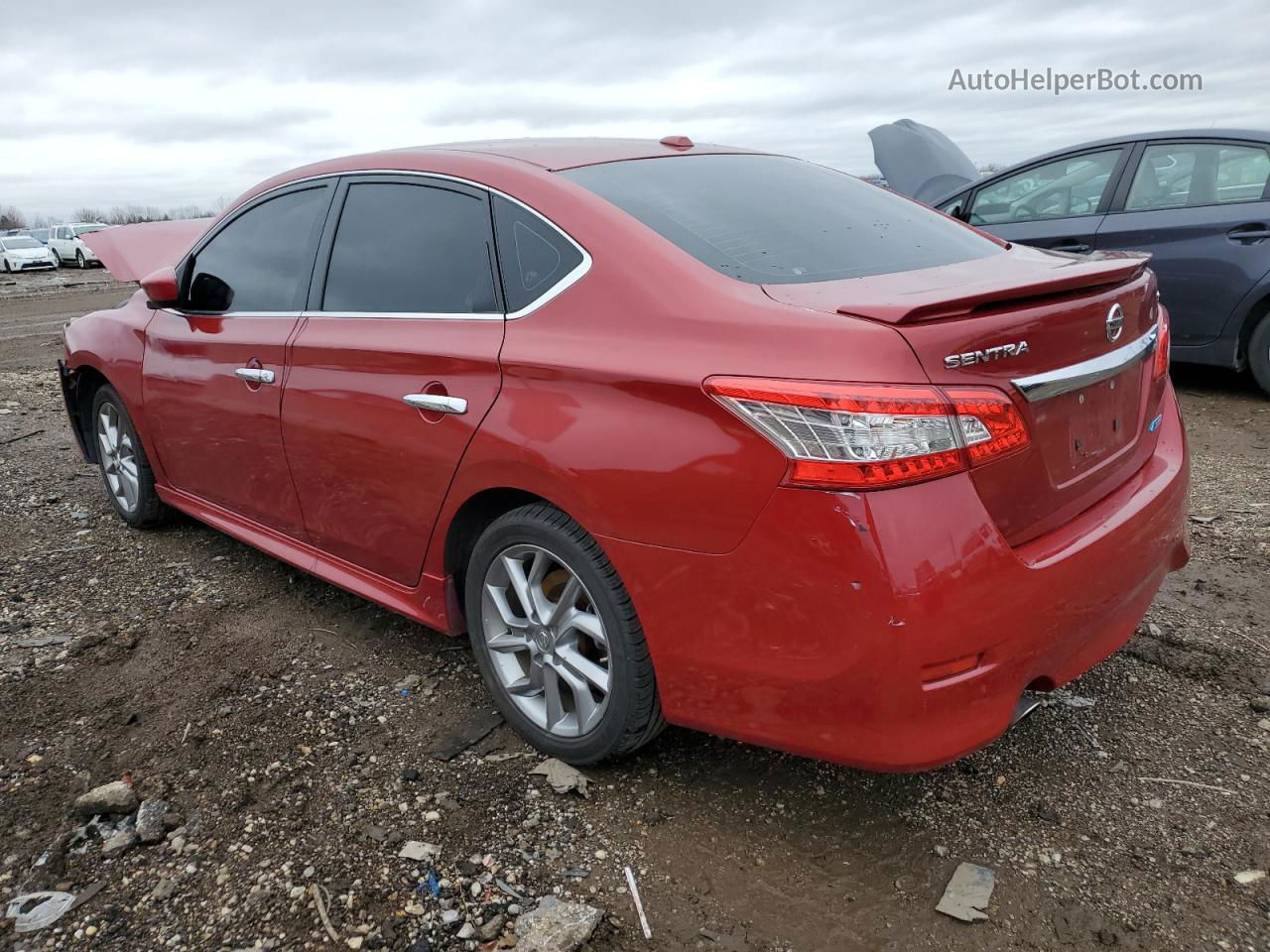 2014 Nissan Sentra S Красный vin: 3N1AB7AP7EY319477