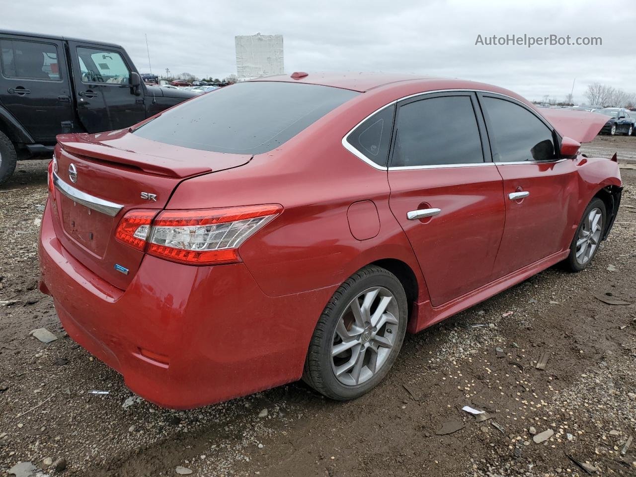 2014 Nissan Sentra S Red vin: 3N1AB7AP7EY319477