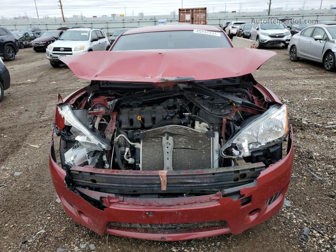 2014 Nissan Sentra S Red vin: 3N1AB7AP7EY319477