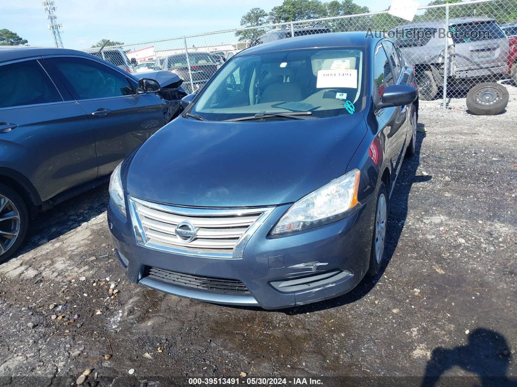 2014 Nissan Sentra Sv Light Blue vin: 3N1AB7AP7EY322167