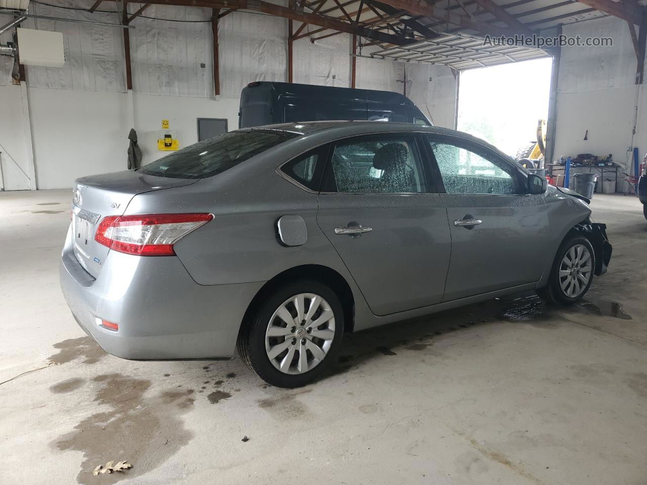 2014 Nissan Sentra S Серебряный vin: 3N1AB7AP7EY333038