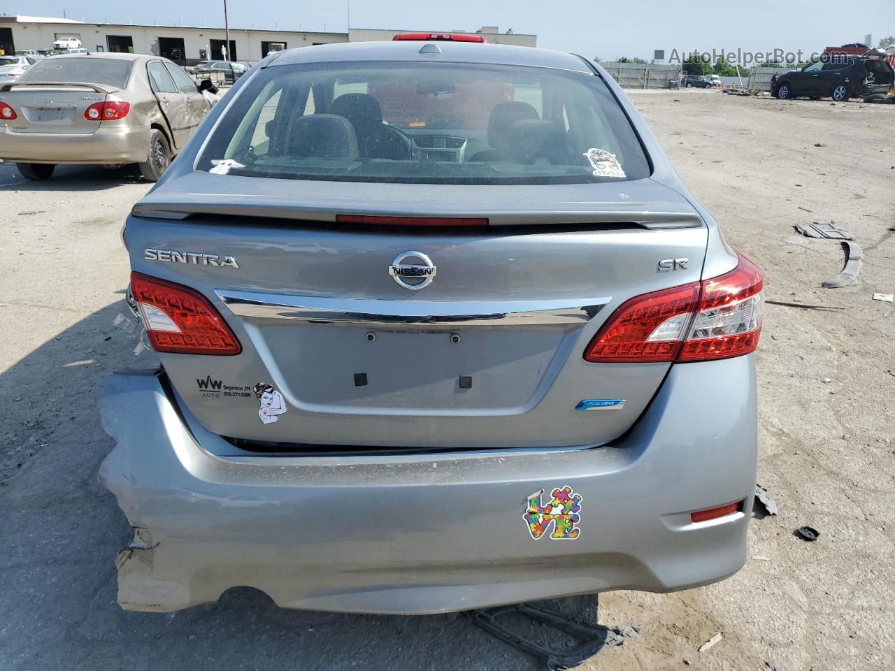 2014 Nissan Sentra S Gray vin: 3N1AB7AP7EY334030