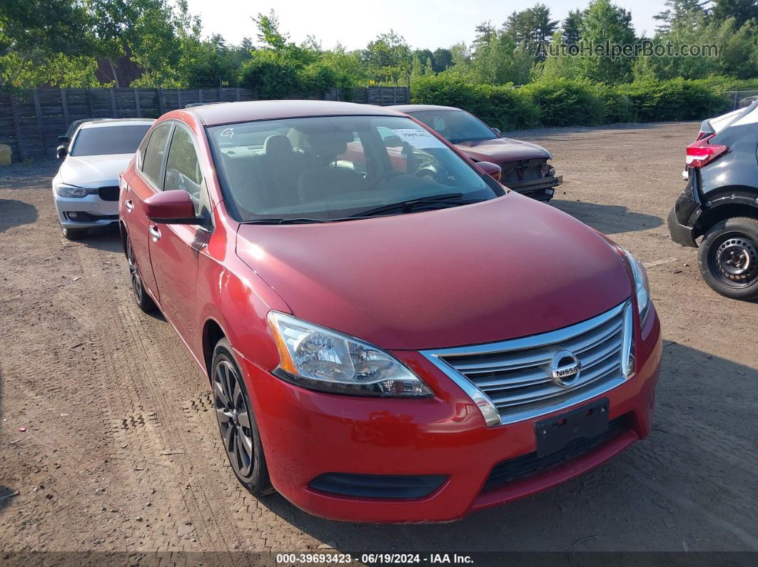 2014 Nissan Sentra Sv Red vin: 3N1AB7AP7EY338045