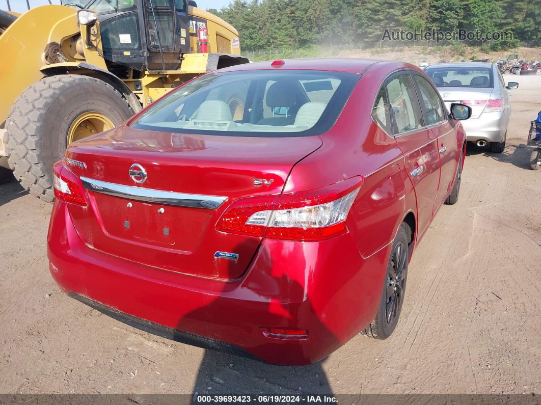 2014 Nissan Sentra Sv Red vin: 3N1AB7AP7EY338045