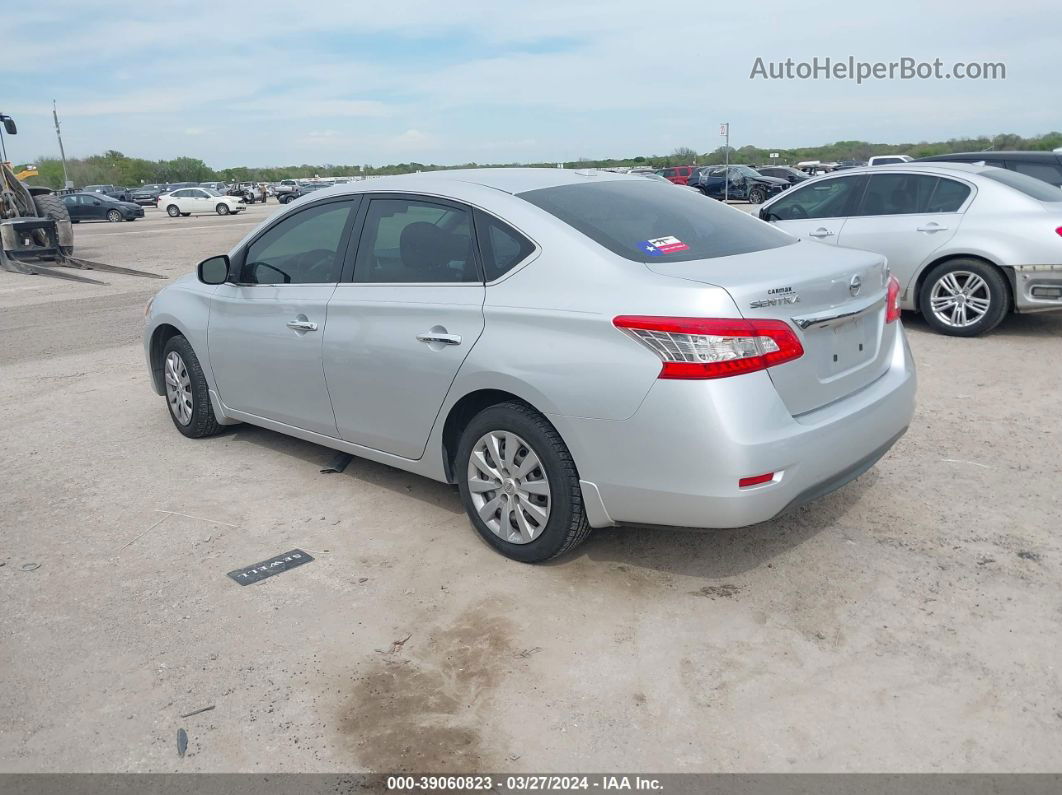 2015 Nissan Sentra Sv Серебряный vin: 3N1AB7AP7FL642149