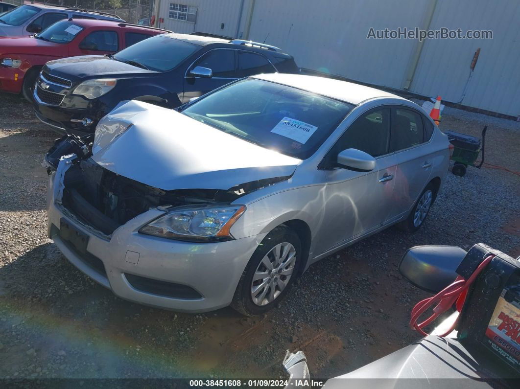 2015 Nissan Sentra Sv Серебряный vin: 3N1AB7AP7FL644192