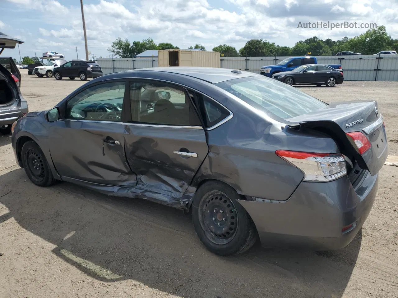 2015 Nissan Sentra S Серый vin: 3N1AB7AP7FL652129