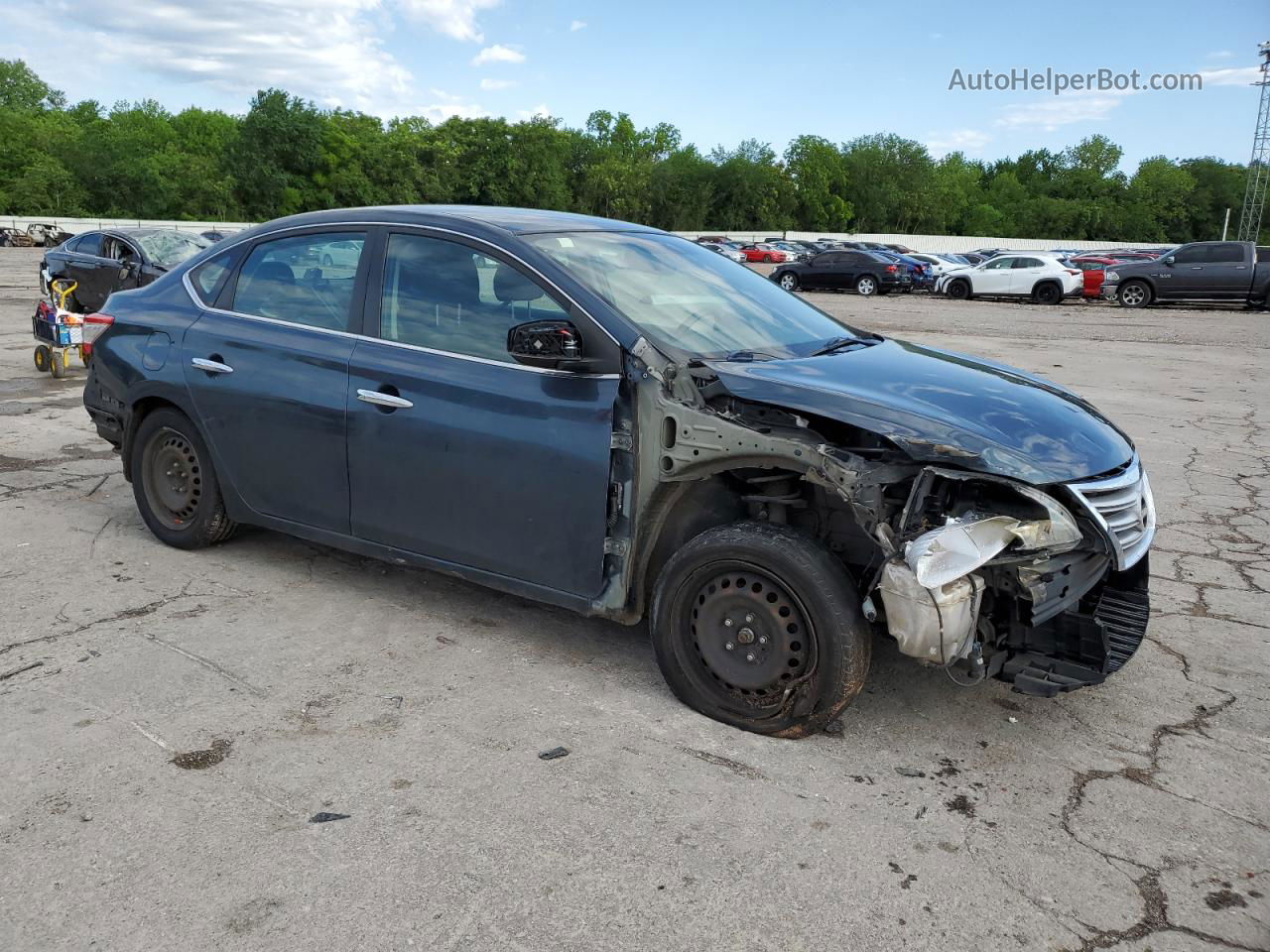 2015 Nissan Sentra S Blue vin: 3N1AB7AP7FL687981