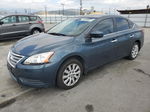 2015 Nissan Sentra S Blue vin: 3N1AB7AP7FL688726