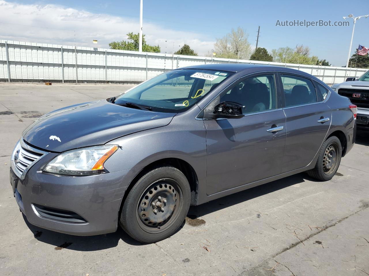 2015 Nissan Sentra S Gray vin: 3N1AB7AP7FY237086