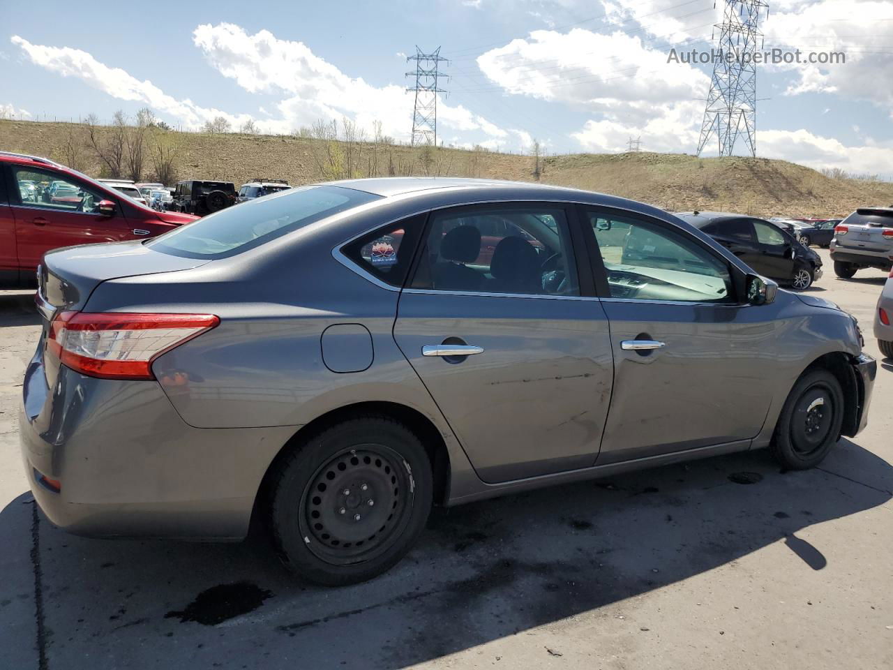 2015 Nissan Sentra S Gray vin: 3N1AB7AP7FY237086