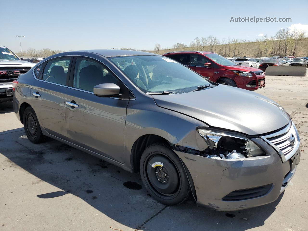 2015 Nissan Sentra S Gray vin: 3N1AB7AP7FY237086