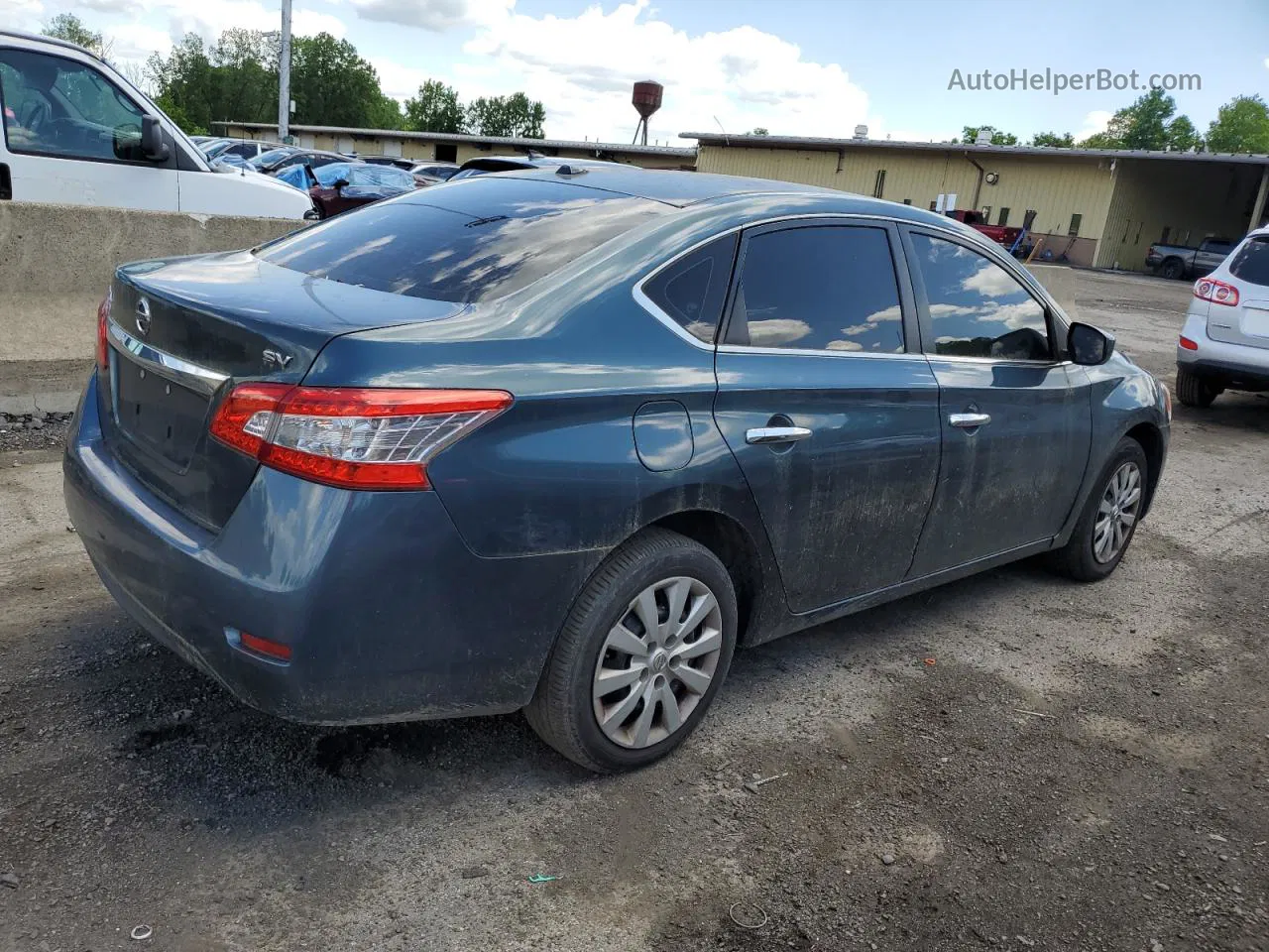 2015 Nissan Sentra S Teal vin: 3N1AB7AP7FY248945