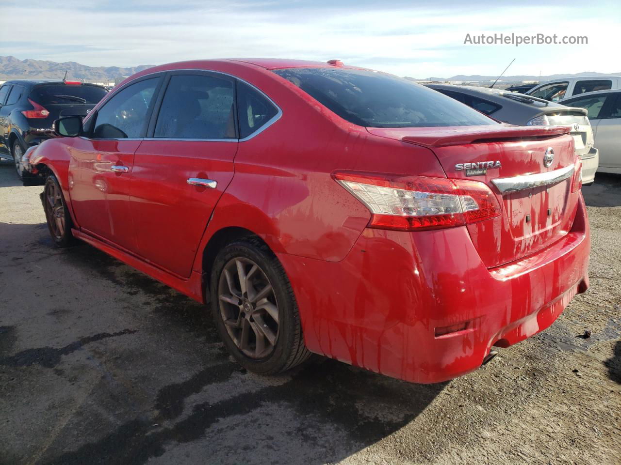 2015 Nissan Sentra S Красный vin: 3N1AB7AP7FY262649