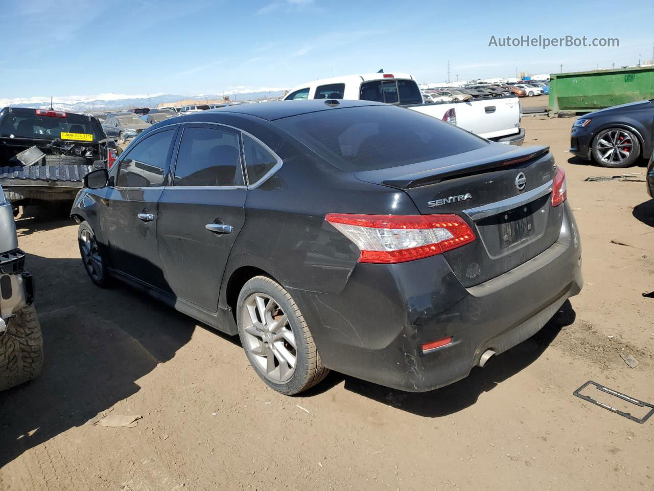 2015 Nissan Sentra S Черный vin: 3N1AB7AP7FY287146