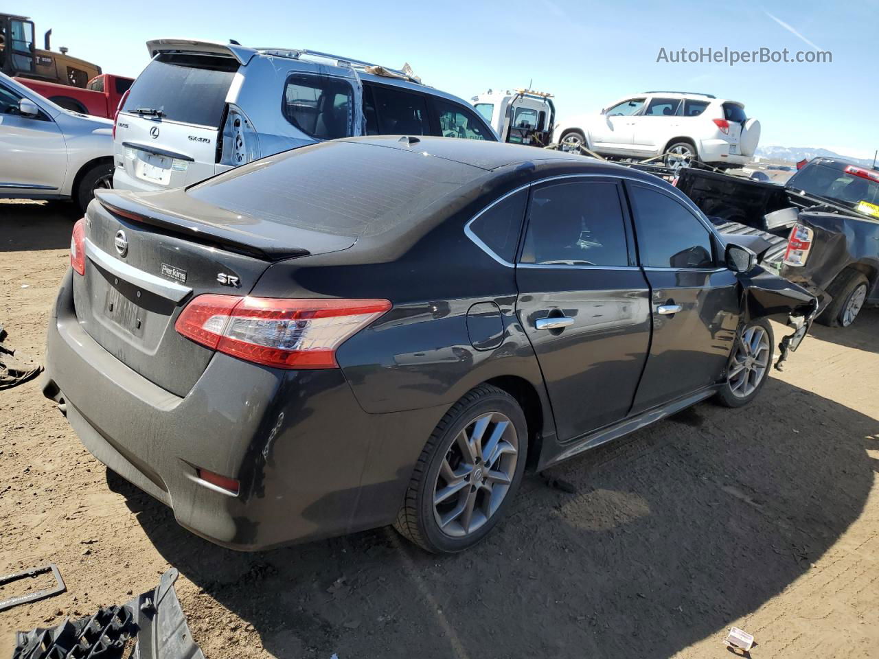 2015 Nissan Sentra S Black vin: 3N1AB7AP7FY287146