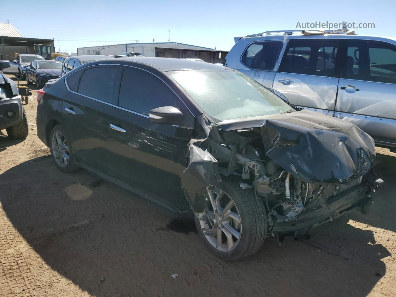 2015 Nissan Sentra S Black vin: 3N1AB7AP7FY287146