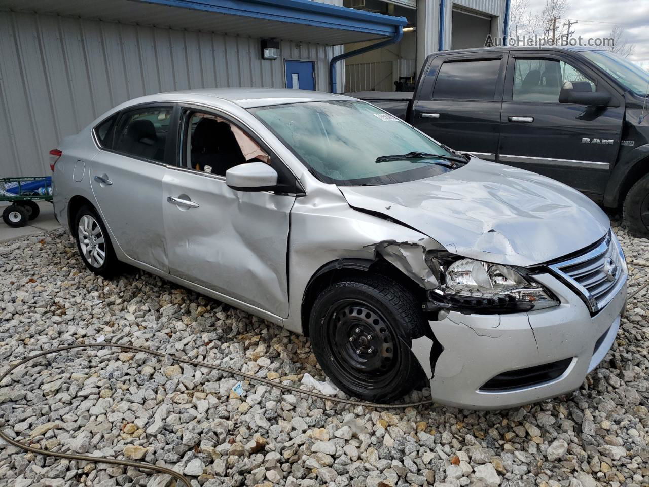 2015 Nissan Sentra S Silver vin: 3N1AB7AP7FY304690