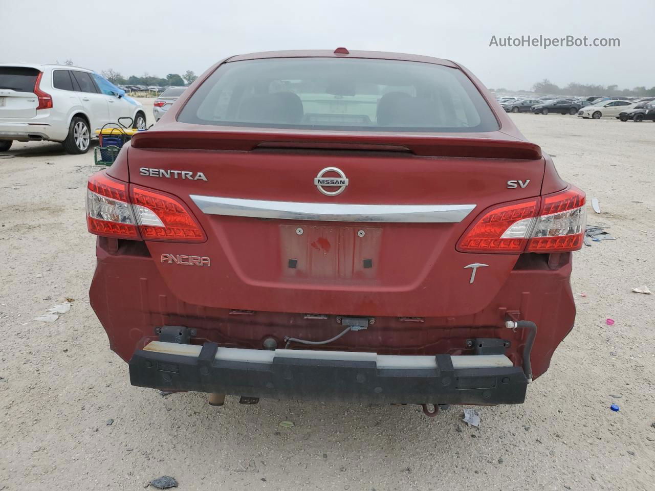 2015 Nissan Sentra S Red vin: 3N1AB7AP7FY340069