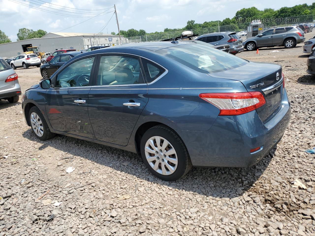 2015 Nissan Sentra S Blue vin: 3N1AB7AP7FY352996