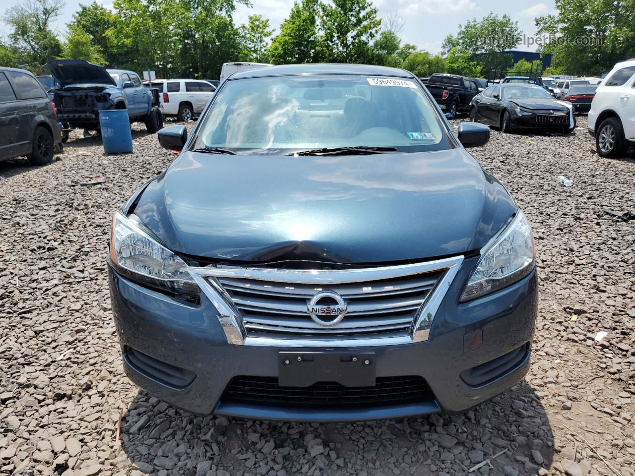 2015 Nissan Sentra S Blue vin: 3N1AB7AP7FY352996