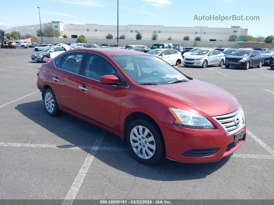 2015 Nissan Sentra Sv Red vin: 3N1AB7AP7FY353128