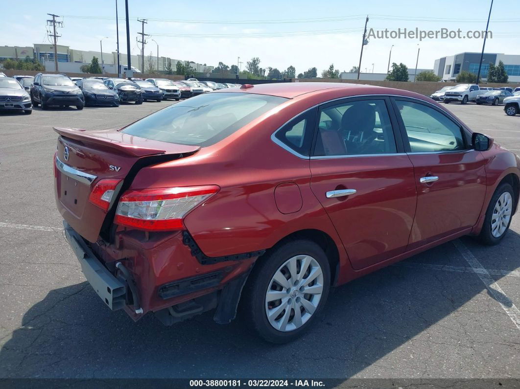 2015 Nissan Sentra Sv Red vin: 3N1AB7AP7FY353128