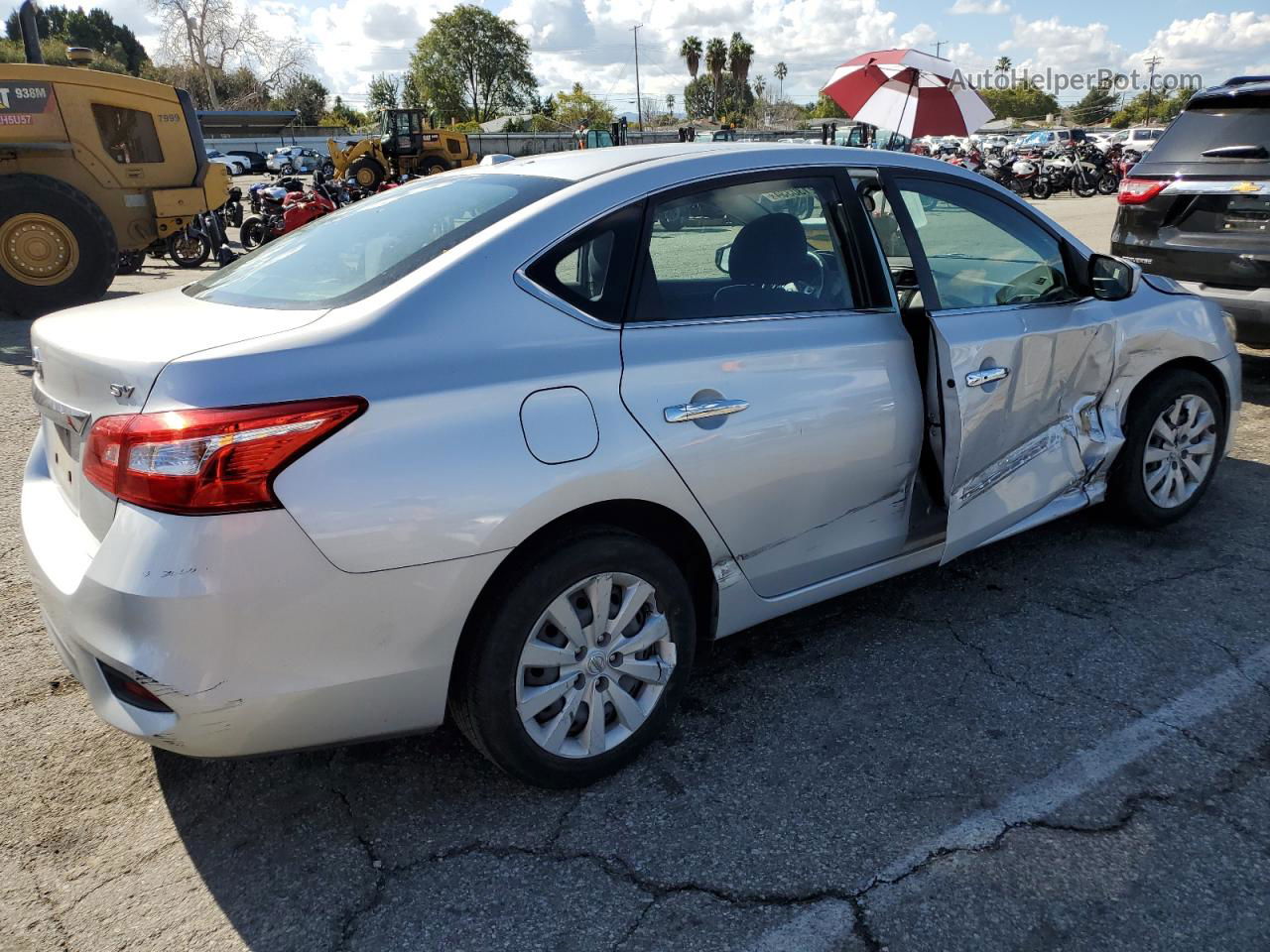 2016 Nissan Sentra S Silver vin: 3N1AB7AP7GL659194