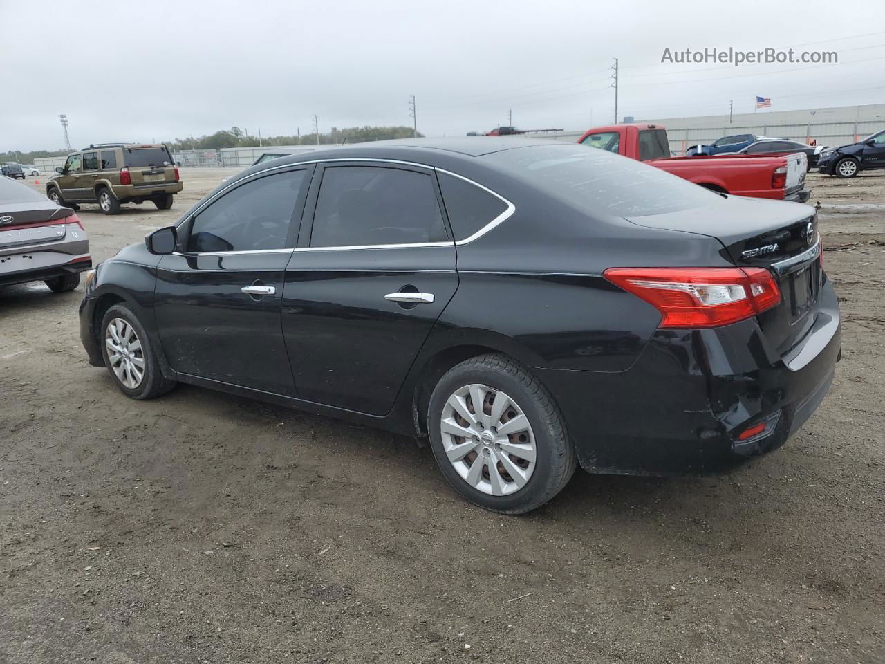 2016 Nissan Sentra S Черный vin: 3N1AB7AP7GY217891