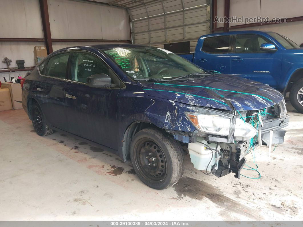 2016 Nissan Sentra S Синий vin: 3N1AB7AP7GY252379